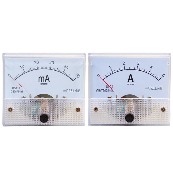 [variant_title] - 85C1-A DC Analog Amperemeter Panel Meter Gauge 1A 2A 3A 5A 10A 20A 30A AMP Gauge Current Mechanical Ammeters