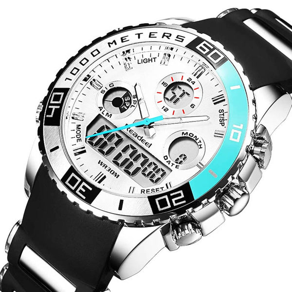 [variant_title] - Men Sports Watches Waterproof Mens Military Digital Quartz Watch Alarm Stopwatch Dual Time Zones Brand New relogios masculinos