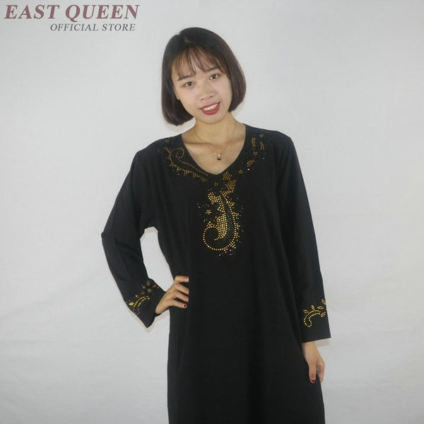 4 / L - Muslim dress women clothing kaftan dubai abaya islamic clothing arabic dress abayas for women   AE001