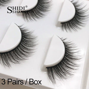 11mm / lashes - New 3 pairs natural false eyelashes fake lashes long makeup 3d mink lashes extension eyelash mink eyelashes for beauty #X11