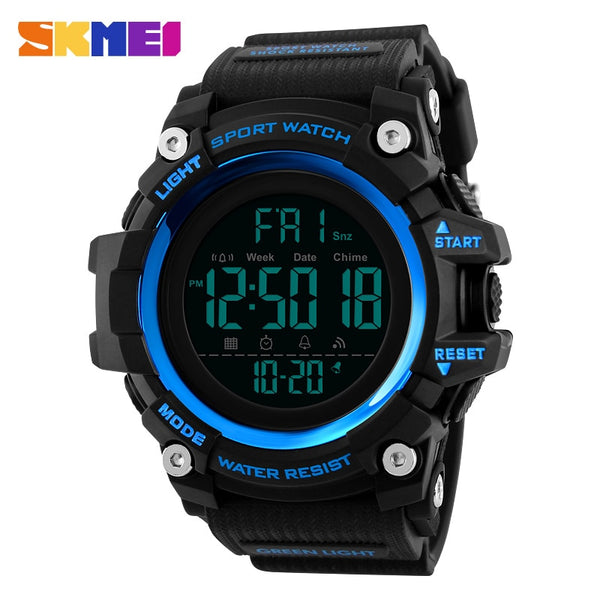 Blue Watch - SKMEI Outdoor Sport Smart Watch Men Bluetooth Multifunction Fitness Watches 5Bar Waterproof Digital Watch reloj hombre 1227/1384