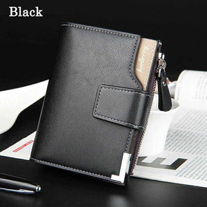 Black - Baellerry brand Wallet men leather men wallets purse short male clutch leather wallet mens money bag quality guarantee