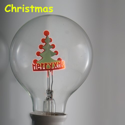 Christmas tree - YNL vintage Edison Bulb E27 G80 flower holiday lights indoor lamp 220v globe incandescent light christmas decor for Pendant Lamp