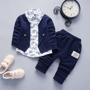 [variant_title] - Toddler boys Clothes Outfits cotton Clothing set 2pcs gentleman Wear Little child For 1 2 3 4 Years size infant suit outerwear