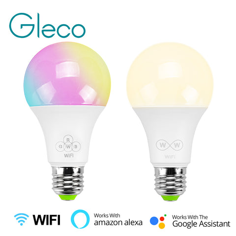 [variant_title] - E27 Smart WiFi LED Bulb RGBW CCT 6.5W work with Amazon Alexa & Google Home APP control AC85-265V LED Bulb Lamp