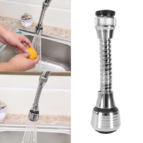 Faucet - Hot 360 Rotate Faucet Nozzle Filter Adapter Water Saving Tap Aerator Diffuser Bathroom Kitchen Accessories Kitchen Faucet 1Pc