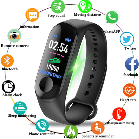 [variant_title] - 2018 New Women Sport Waterproof Smartwatch Blood Pressure Heart Rate Monitor Smart Watch Men Fitness Tracker Pedometer Watch M3