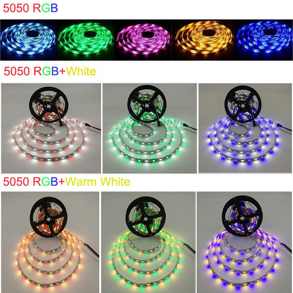 [variant_title] - 5m 10m Waterproof LED RGBW RGBWW RGB strip light SMD 5050 Light Remote control Power Adapter RGB Fita Ribbon Lamp led strip set