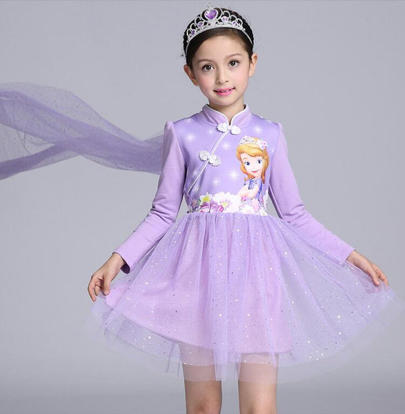 1-200004891 / 10T - Disney Frozen dress disfraz anna elsa princess sofia infantil fever kids costume vestido rapunzel jurk disfraces moana infants