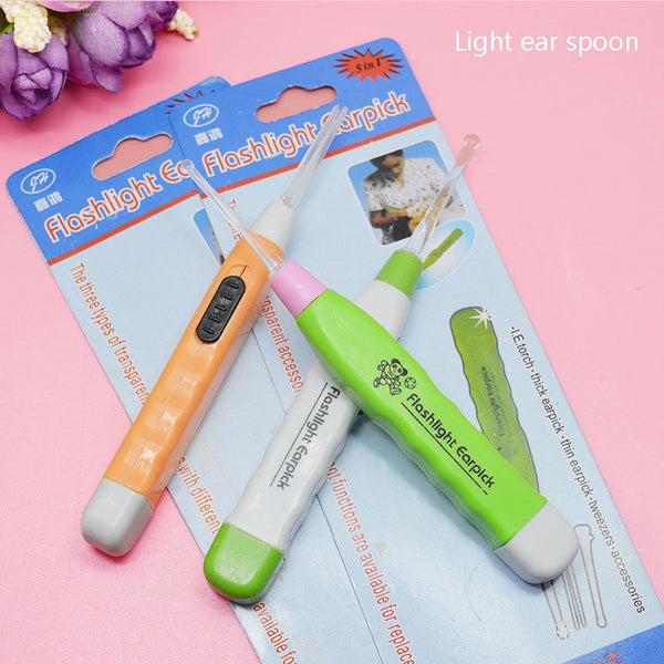 C - Smart Ear Wax Cleaner Earwax Removal Swab Cleaning Ear Care Kit Luminescent Pure Copper Casing Ear-pick Clean Tool