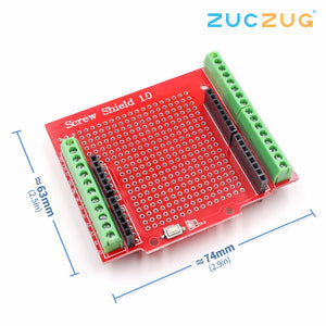 Default Title - New Standard Proto Screw Shield Assembled Prototype Terminal Expansion Board for Arduino Opening Source Reset Button D13 LED