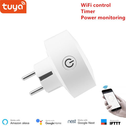 [variant_title] - Tuya EU WiFi socket wireless plug smart home switch compatible with Google home , IFTTT ,and Alexa voice control