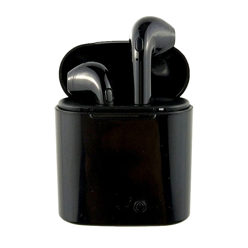 No Package Box-Black - i7s Tws Bluetooth Earphones Mini Wireless Earbuds Sport Handsfree Earphone Cordless Headset with Charging Box for xiaomi Phone