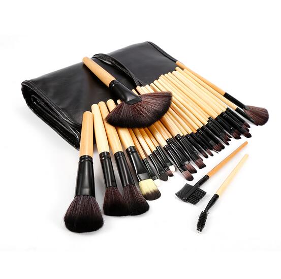 04 - ELECOOL 32Pcs Makeup Brushes Professional Cosmetic MakeUp Brush Set Kabuki Powder Lipsticks Beauty Tools Kit+ Pouch Bag 3 Colors