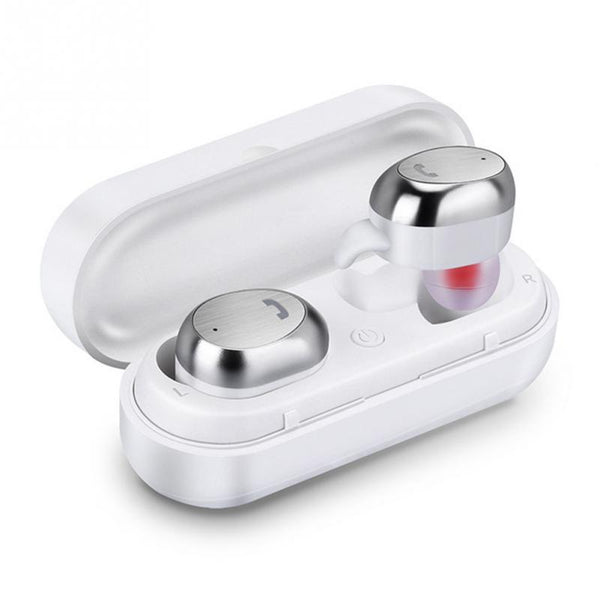silvery white - M9 TWS Wireless Earphones Wireless Bluetooth Earphone With Mic Handsfree Cordless Mini Earbuds For Xiaomi For Elari Nanopods
