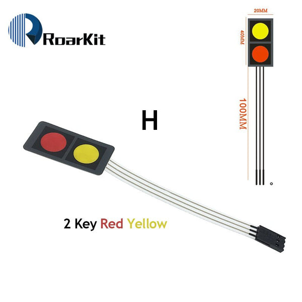H - 1*2 3 4 5 Key Button Membrane Switch 3*4 4X5 Matrix Array Keyboard 1X6 Keypad with LED Control Panel Pad DIY Kit For Arduino