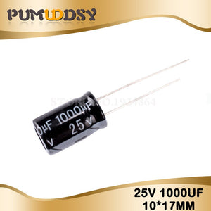 Default Title - 20PCS Higt quality 25V1000UF 10*17mm 1000UF 25V 17*10 Electrolytic capacitor