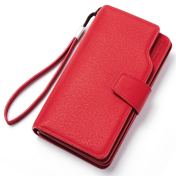 Default Title - Wallet Female PU Leather Wallet Leisure Purse Red Style 3Fold Top Quality Women Wallets Long Coin Purse Card Holders Carteras
