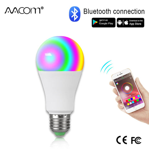 [variant_title] - Ampoule LED E27 Wireless Bluetooth Smart Bulb 15W 85-265V  RGBW LED Light Bulb Music Control 20 Modes Apply to IOS /Android