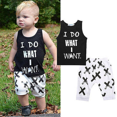 [variant_title] - Newbaby 2017 Hot Newborn Baby Boys Summer Clothes T-shirt+ Short pants 2pcs fashion Outfits Set Age 0-3Y