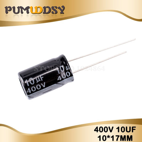 Default Title - 20PCS Higt quality 400V10UF 10*17mm 10UF 400V 10*17 Electrolytic capacitor
