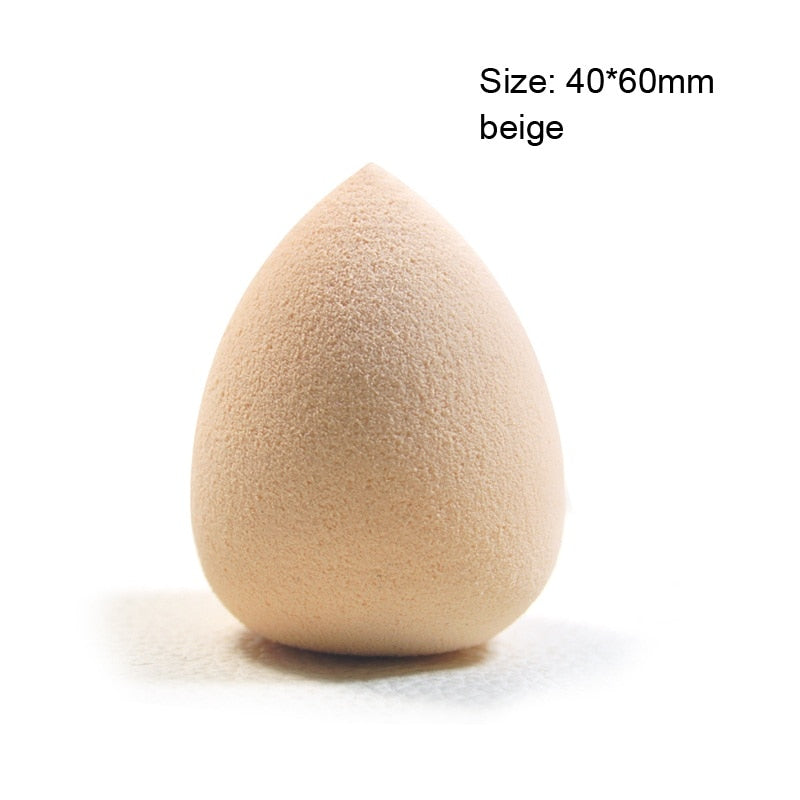 large beige - Pooypoot Soft Water Drop Shape Makeup Cosmetic Puff Powder Smooth Beauty Foundation Sponge Clean Makeup Tool Accessory