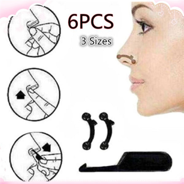 [variant_title] - 6PCS/Set 3 Sizes Beauty Nose Up Lifting Bridge Shaper Massage Tool No Pain Nose Shaping Clip Clipper Women Girl Massager