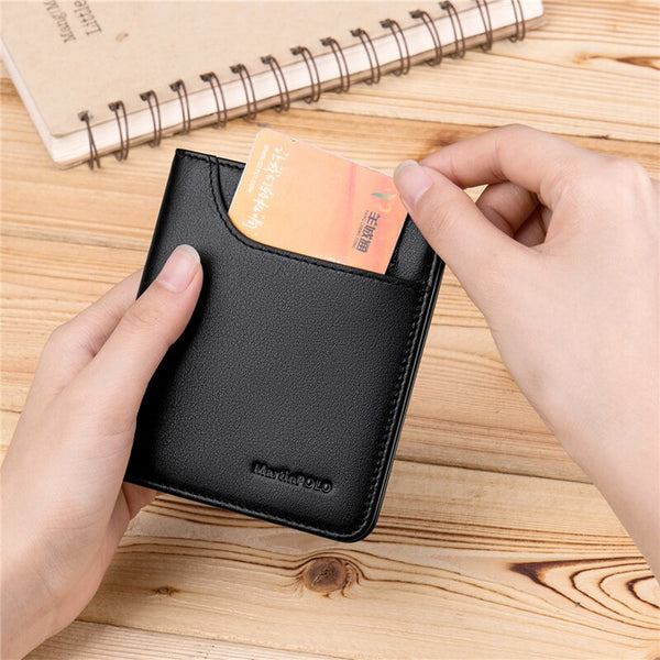 [variant_title] - MartinPOLO Wallet Men Genuine Leather Wallet Short Design Ultra-thin Slim Coin Purse Photo And Card Holder Pure Cowhide MP1001