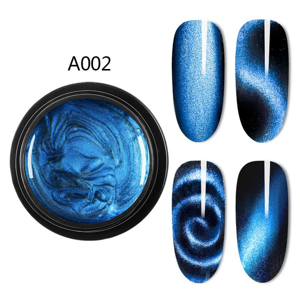 K5476 - Magnetic 5D Cat Eye UV Gel Nail Polish Magnet Laser Nail Art Varnish Starry Sky Jade Effect Soak Off UV Gel Nail Art Lacquer