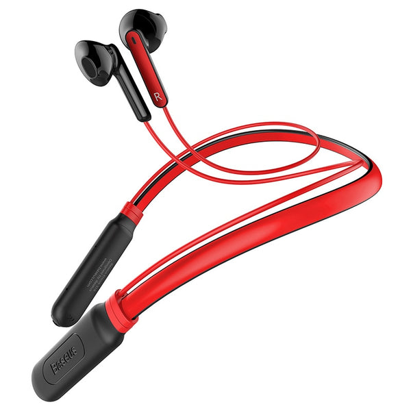 RED - Baseus S16 Bluetooth Earphone Wireless Neckband Headphone Sport Handsfree Earbuds Earpieces With Mic Fone De Ouvido Bluetooth