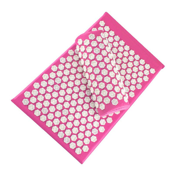 mat with pillow-10 - Massager Cushion Acupuncture Sets Relieve Stress Back Pain Acupressure Mat/Pillow Massage Mat Rose Spike Massage and Relaxation