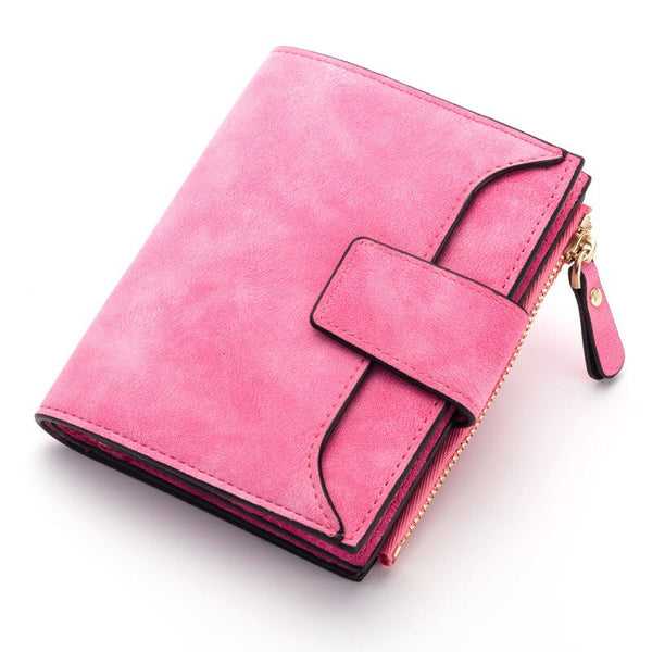 [variant_title] - New Leather Women Wallet Hasp Small and Slim Coin Pocket Purse Women Wallets Cards Holders Luxury Brand Wallets Designer Purse