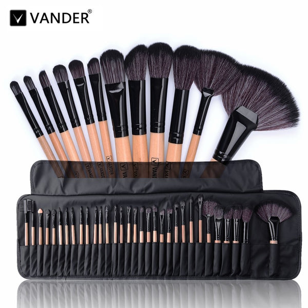 [variant_title] - 32pcs Set For Professional Beauty Makeup Brush Sets Cosmetics Foundation Shadow Tools Liner Eye Concealer Make Up Kit Pouch Bag