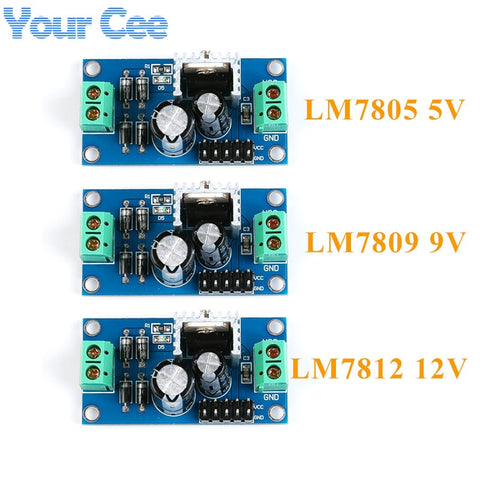 [variant_title] - LM7805 LM7809 LM7812 DC/AC Three Terminal Voltage Regulator Power Supply Module 5V 9V 12V Output Max 1.2A