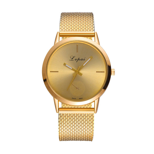 Gold - Lvpai Women's Casual  very charming for all occasions  Quartz Silicone strap Band Watch Analog Wrist Watch Women Clock reloj