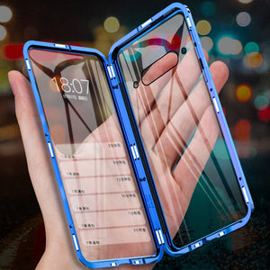 [variant_title] - 360 Full Magnetic Phone Case For ZTE Nubia Z20 NX627J Metal Frame Double Sided Glass Cover Aluminum Bumper For Nubia Z20 Case
