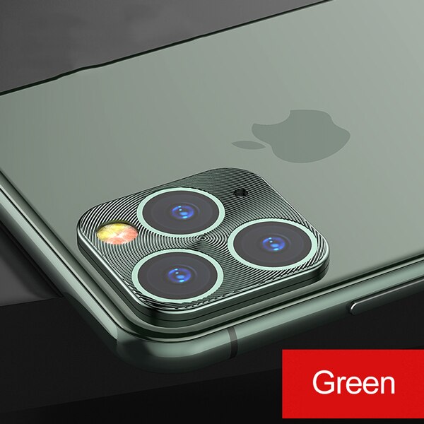 Green 1 / For iPhone 11 - Camera Lens Protector For iPhone 11 Pro XS Max XR X Case Metal Phone Lens Protective Ring Cover For iPhone X XR XS 11 Pro Case