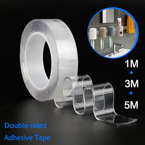 [variant_title] - 1/2/3/5m Reusable Double-Sided Adhesive Nano Traceless Tape Removable Sticker Washable Adhesive Loop Disks Tie Glue Gadget