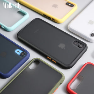 Silicon Shockproof Bumper Phone Case For Samsung Galaxy A10 A20 A30 A50 A70 Note10 Plus S10 S10Plus Matte Transparent Hard Cover