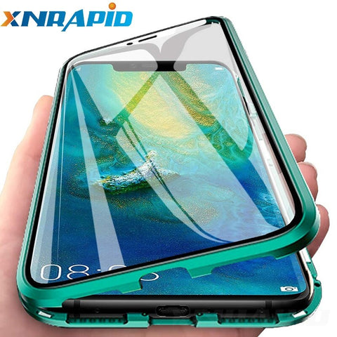 [variant_title] - Magnetic Absorption Flip Cases For Huawei Mate 10 10Pro 10lite Phone Back Cover Metal Glass For Huawei Mate 10 Case