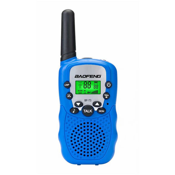 Blue - 2Pcs Baofeng BF-T3 Radio Walkie Talkie UHF462-467MHz 8 Channel Two-Way Radio Transceiver Built-in Flashlight 5 Color for Choice