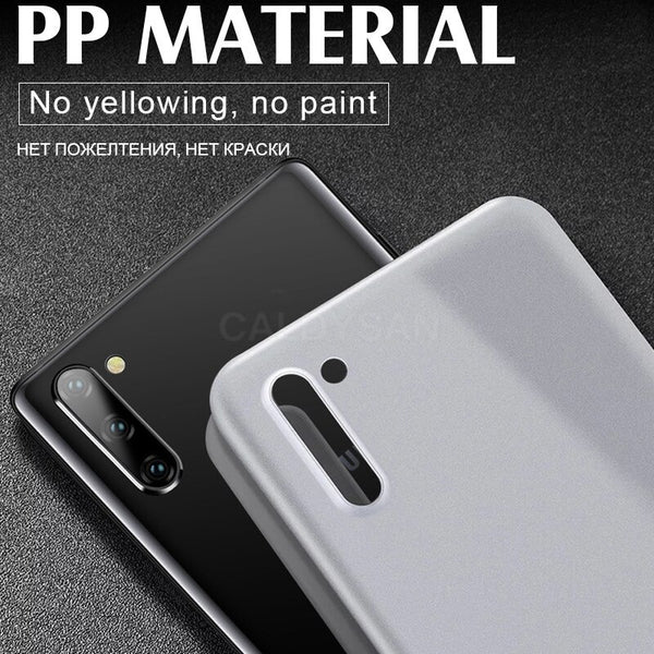 [variant_title] - Luxury Ultra Thin 0.2mm Matte PP Case On The For Samsung Galaxy S8 S9 S10 S10E Plus Note 8 9 10 Pro Shockproof Bumper Phone Case