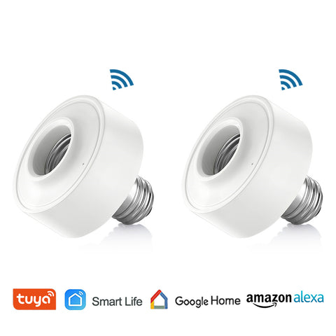 [variant_title] - Tuya Smart Life WiFi Light Socket Lamp Holder for E26 E27 Led Bulb Google Home Amazon Echo Alexa Voice Control App Timer Light (Bundle1)