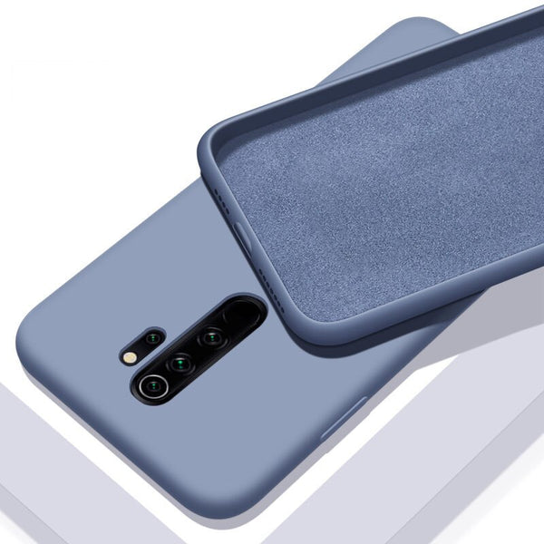 Gray Purple / For Redmi Note 8 - For Xiaomi Redmi Note 8 Pro Case Liquid Silicone Rubber Soft Cover For Xiomi Xiaomi Redmi Note 8 Note8 Phone Case Shockproof