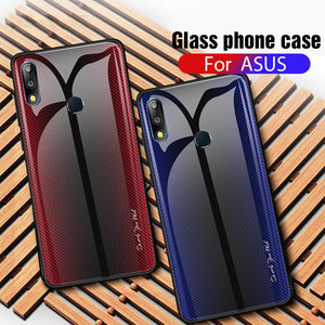 [variant_title] - Luxury Phone Case For ASUS Zenfone Max Pro M1 M2 ZB601KL ZB602KL ZB631KL ZB633KL Tempered Glass Cover Gradient Back Case