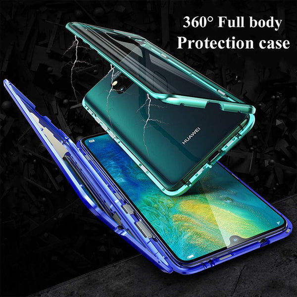 [variant_title] - Magnetic Absorption Flip Cases For Huawei Mate 10 10Pro 10lite Phone Back Cover Metal Glass For Huawei Mate 10 Case