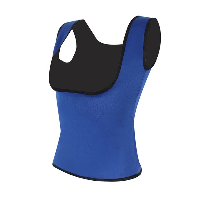 Blue / S - CXZD Plus Size S-6XL Women Neoprene Shapewear Waist Trainer Push Up Vest Tummy Belly Girdle Body Shaper Waist Cincher Corset