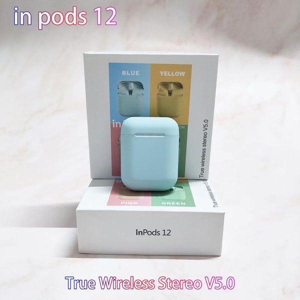 Blue  inpods - Tws Wireless Airpos Bluetooth Earphones Inpods I Pods Headpones White Airphone Airbuds Gaming Headset inpods Earbuds airpro