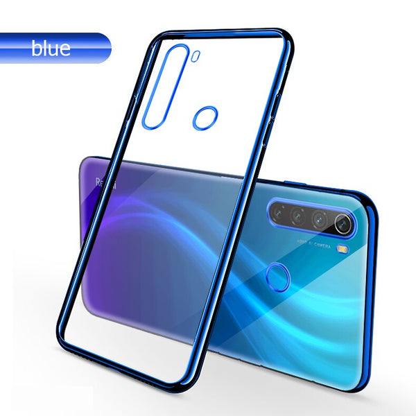 Blue / For Redmi Note 8 - For Xiaomi Redmi Note 8 Pro Case Laser Plating Luxury TPU Soft Clear Cover Xiomi Xiaomi Mi Redmi Note 8 Note8 Crystal Phone Case