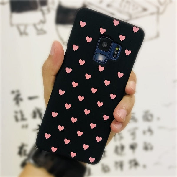 For Samsung A50 S10 S8 S9 S8Plus S9Plus Case Cover For Samsung Galaxy S8 S9 S10 Plus A50 Case Cute Couples Love Heart Hard Case